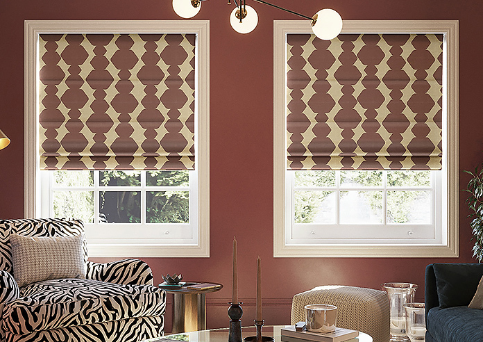 Construct, Wild Red - Roman Blind - Image 3